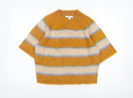 NEXT Women’s Multicoloured Striped Short Sleeve Pullover Jumper S