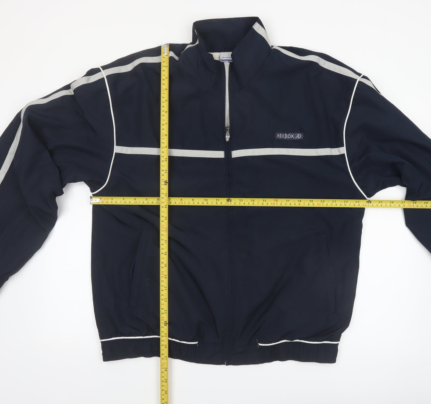Reebok Men’s Blue XL Sports Full Zip Reflective Jacket