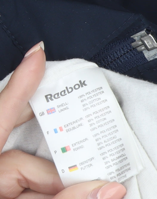Reebok Men’s Blue XL Sports Full Zip Reflective Jacket