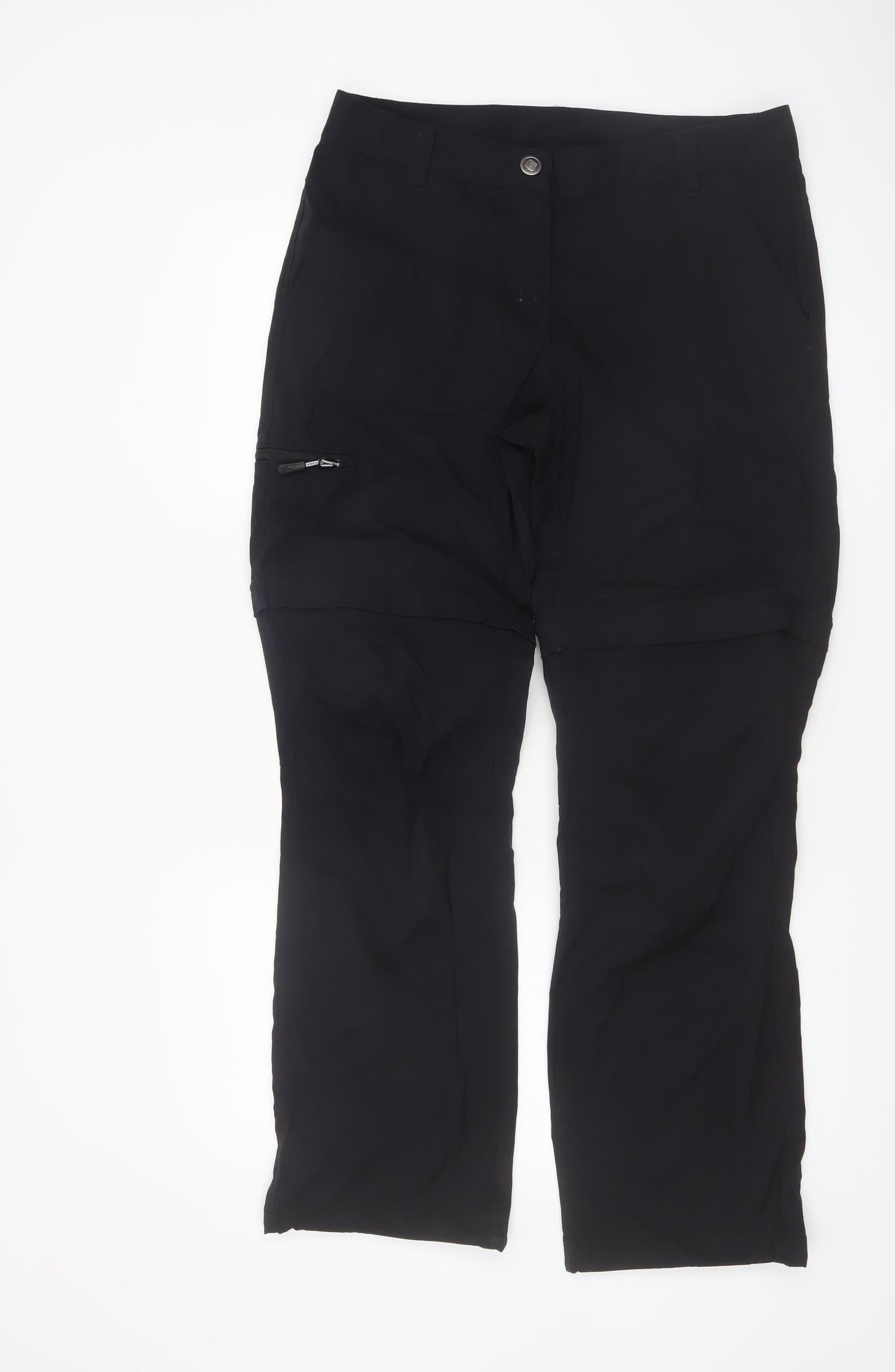 Crivit Women's Black Cargo Convertible Trousers Size 14