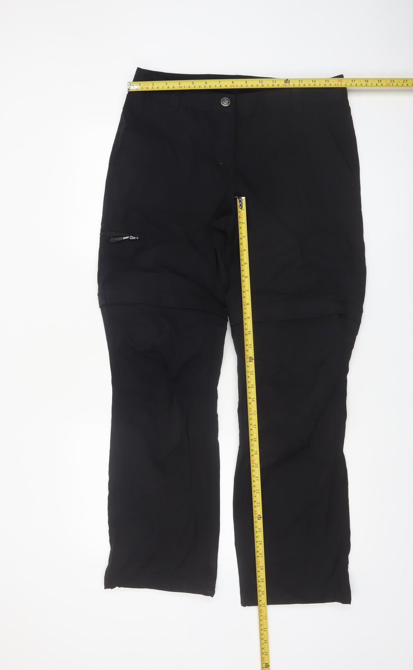 Crivit Women's Black Cargo Convertible Trousers Size 14