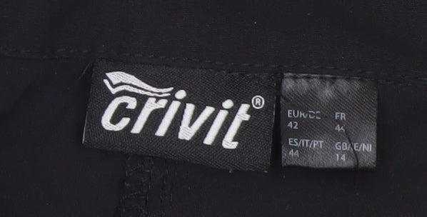 Crivit Women's Black Cargo Convertible Trousers Size 14