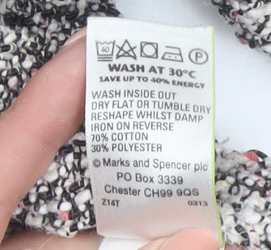 Marks and Spencer Women’s Grey Chunky-Knit Pullover Jumper Size 14