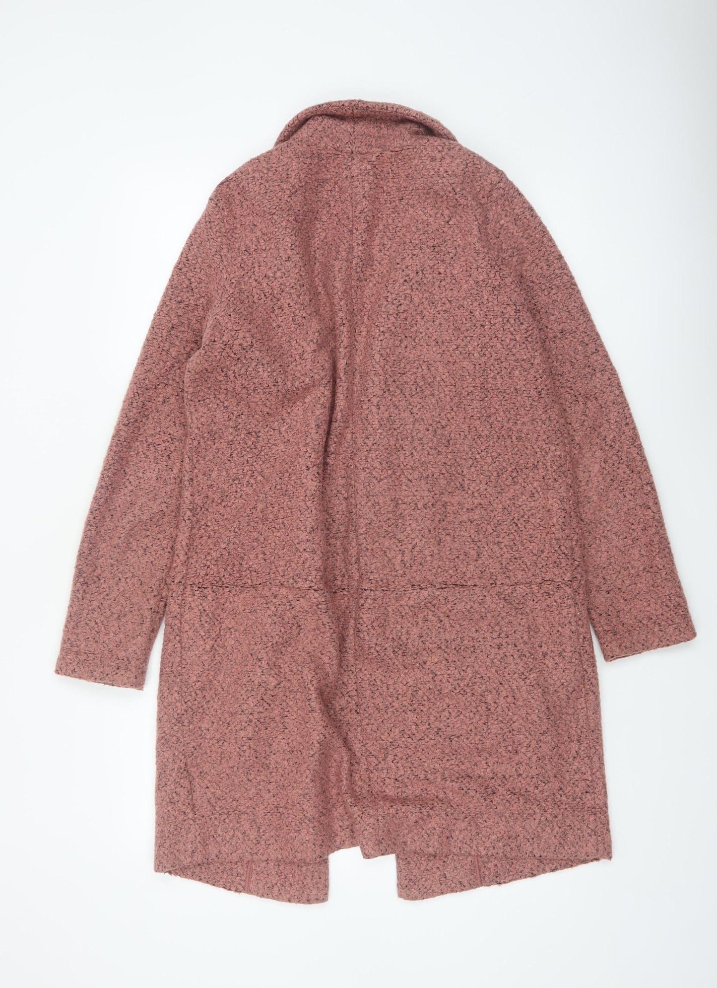 Next Womens Pink Coatigan Size 10 Regular Mid-Length Overcoat