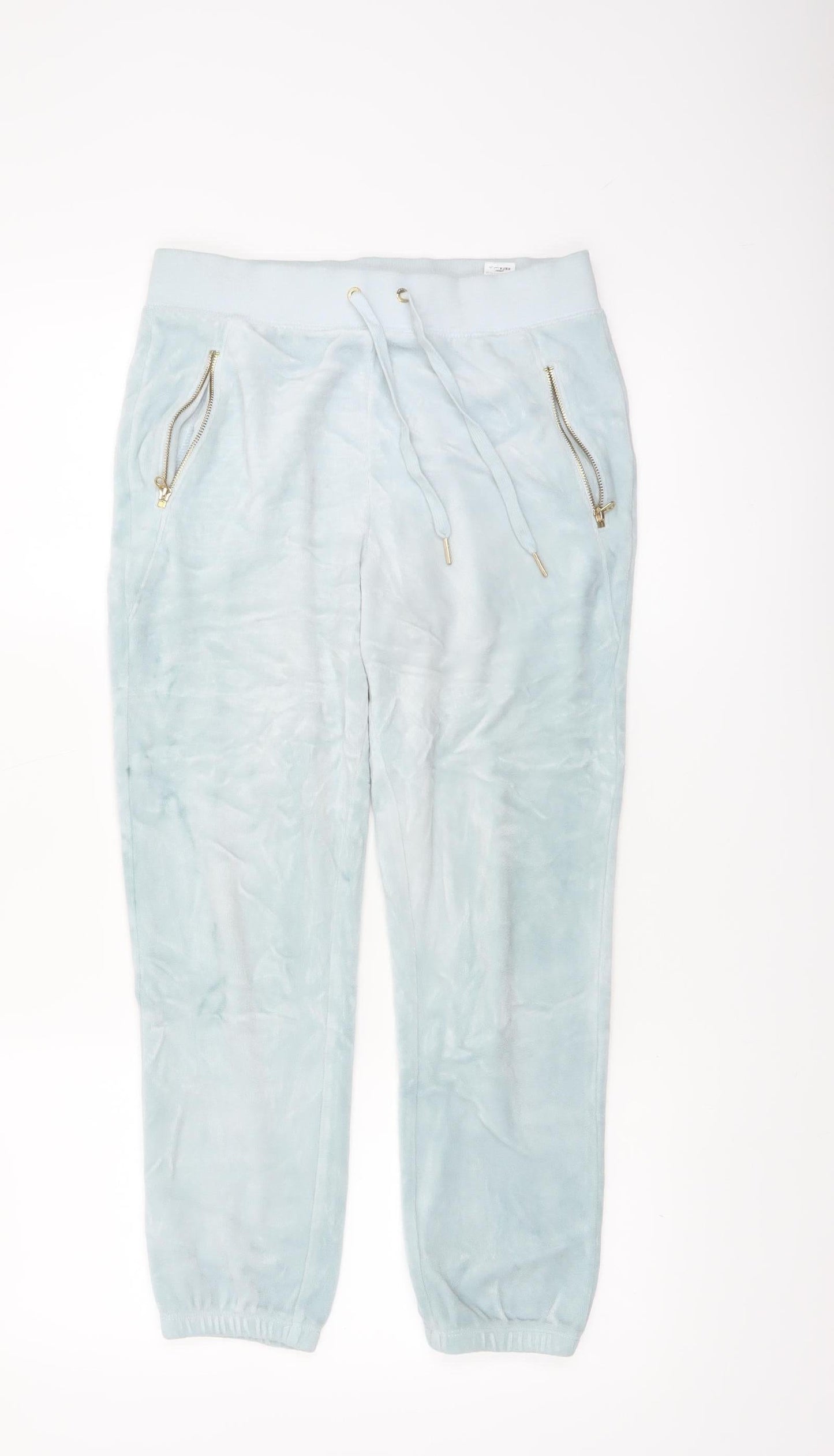 Juicy Couture Women's Blue Velour Jogger Trousers XS