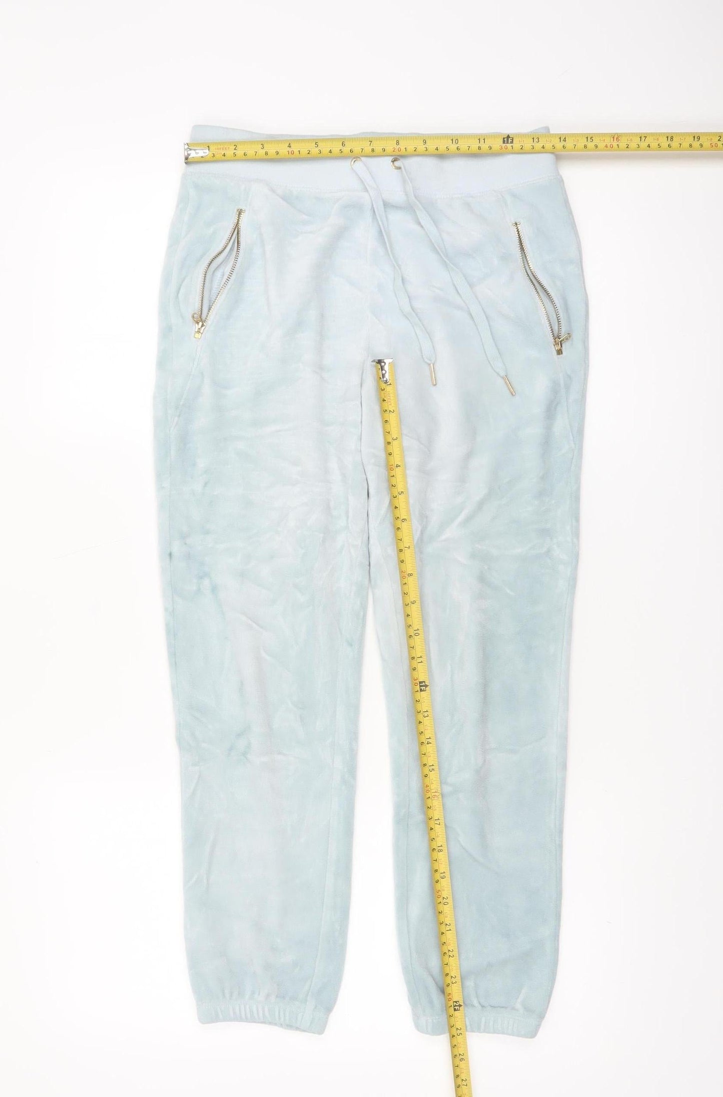 Juicy Couture Women's Blue Velour Jogger Trousers XS