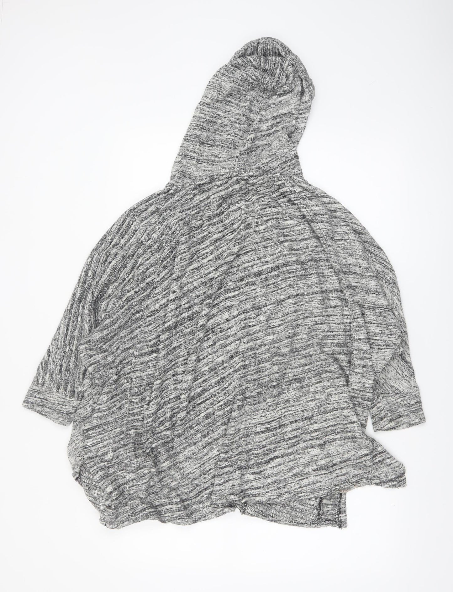 DKNY Jeans Womens Grey 1/4 Zip Hooded Pullover Cotton Sweatshirt XS
