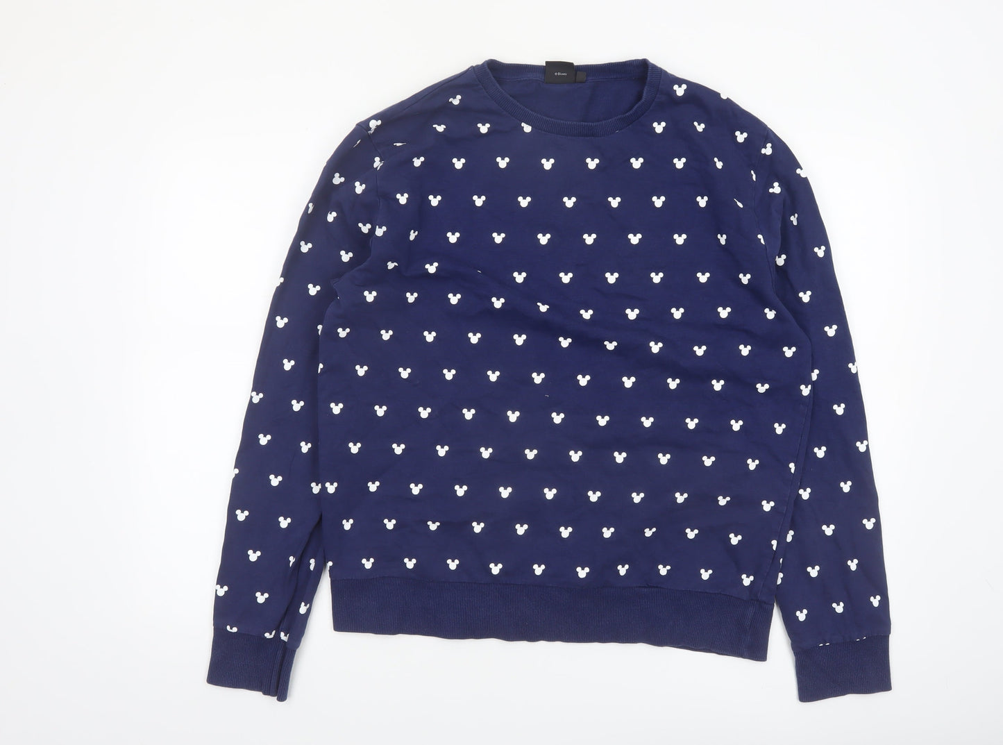 Cedar Wood State Men Navy Blue Mickey Print Long Sleeve Pyjama Top L