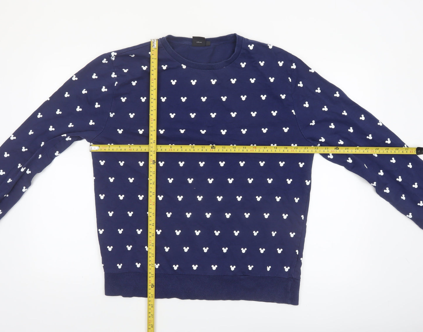 Cedar Wood State Men Navy Blue Mickey Print Long Sleeve Pyjama Top L