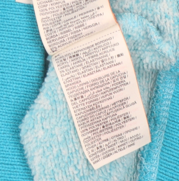 Superdry Womens Blue Full Zip Hoodie XS Fleece Lined Casual
