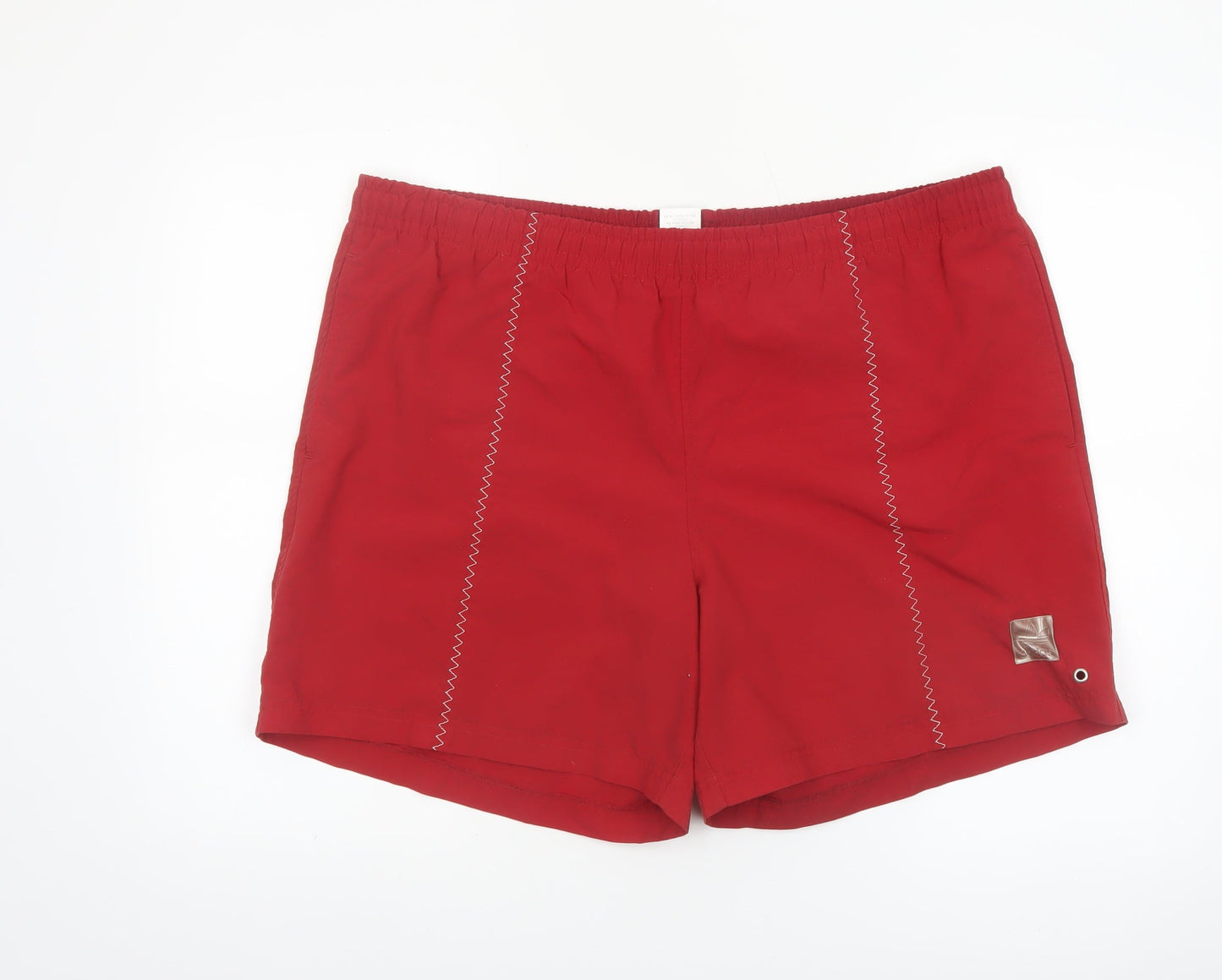 Adidas Men's Red Swim Shorts Size L Quick Dry Polyester
