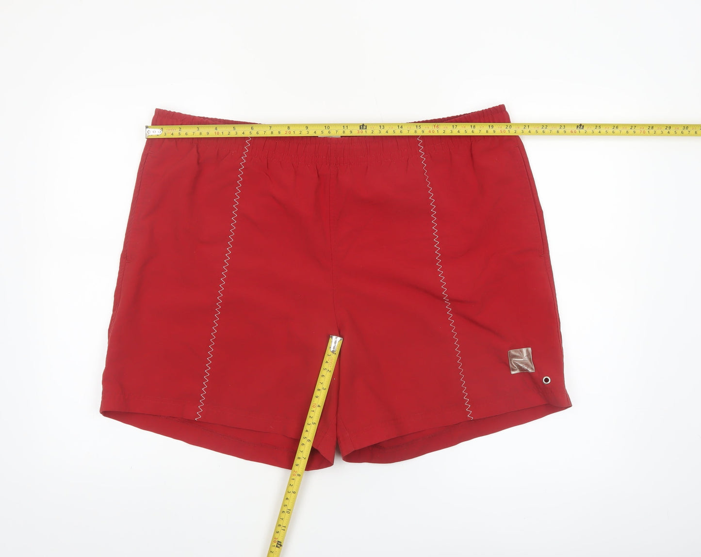 Adidas Men's Red Swim Shorts Size L Quick Dry Polyester