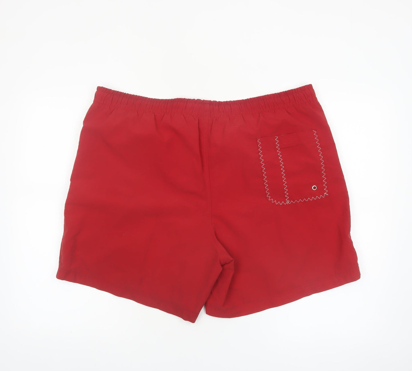Adidas Men's Red Swim Shorts Size L Quick Dry Polyester