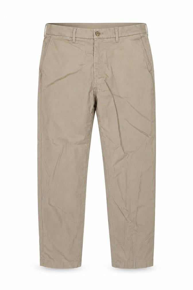 Marks & Spencer Men Beige Chino Trousers 32W 29L Regular Fit