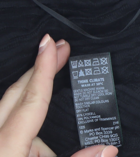 Marks and Spencer Women’s Black Lyocell Tunic Blouse Size 12