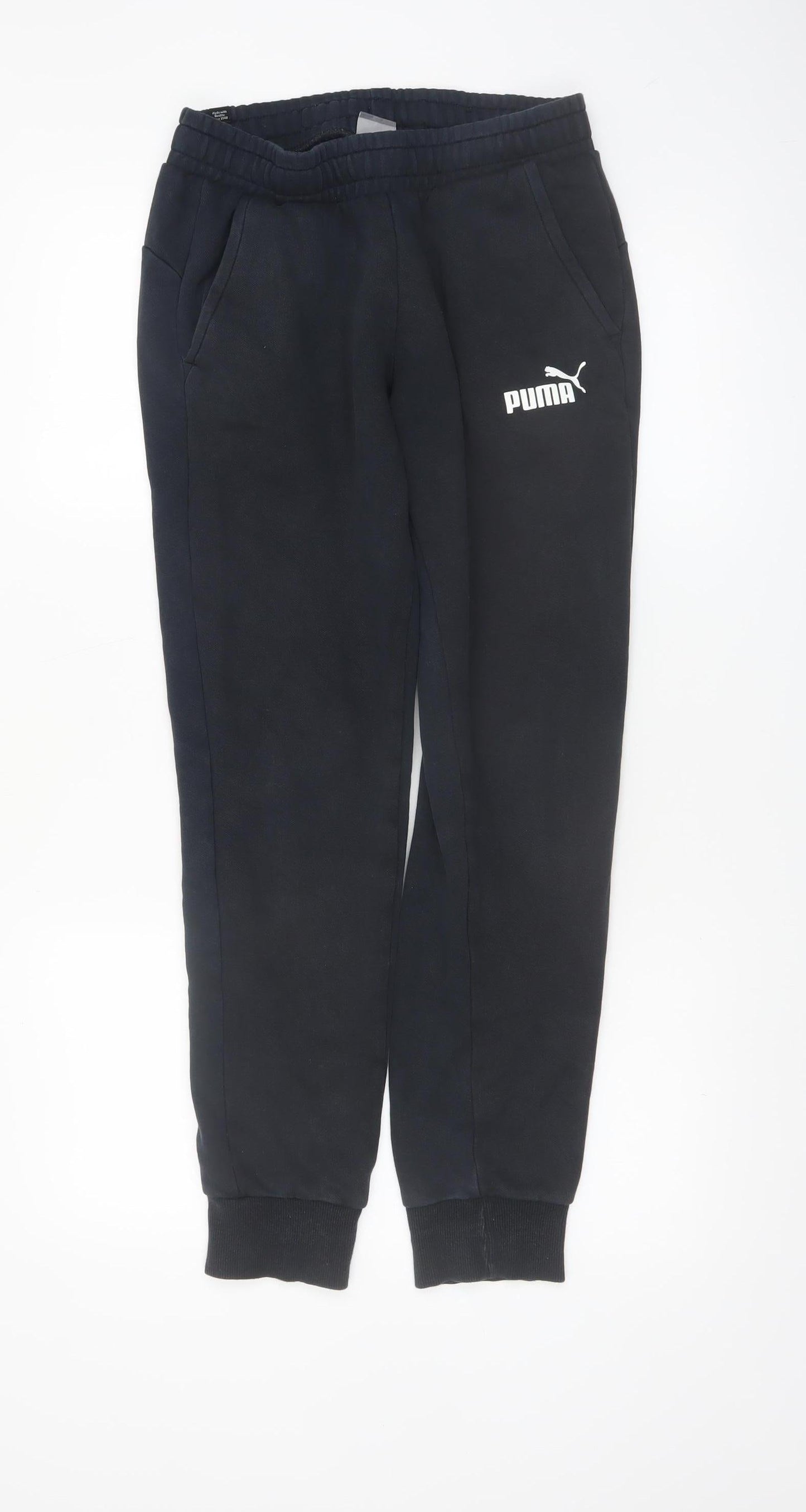 Puma Womens Black Jogger Sweatpants Small Cotton Blend Casual