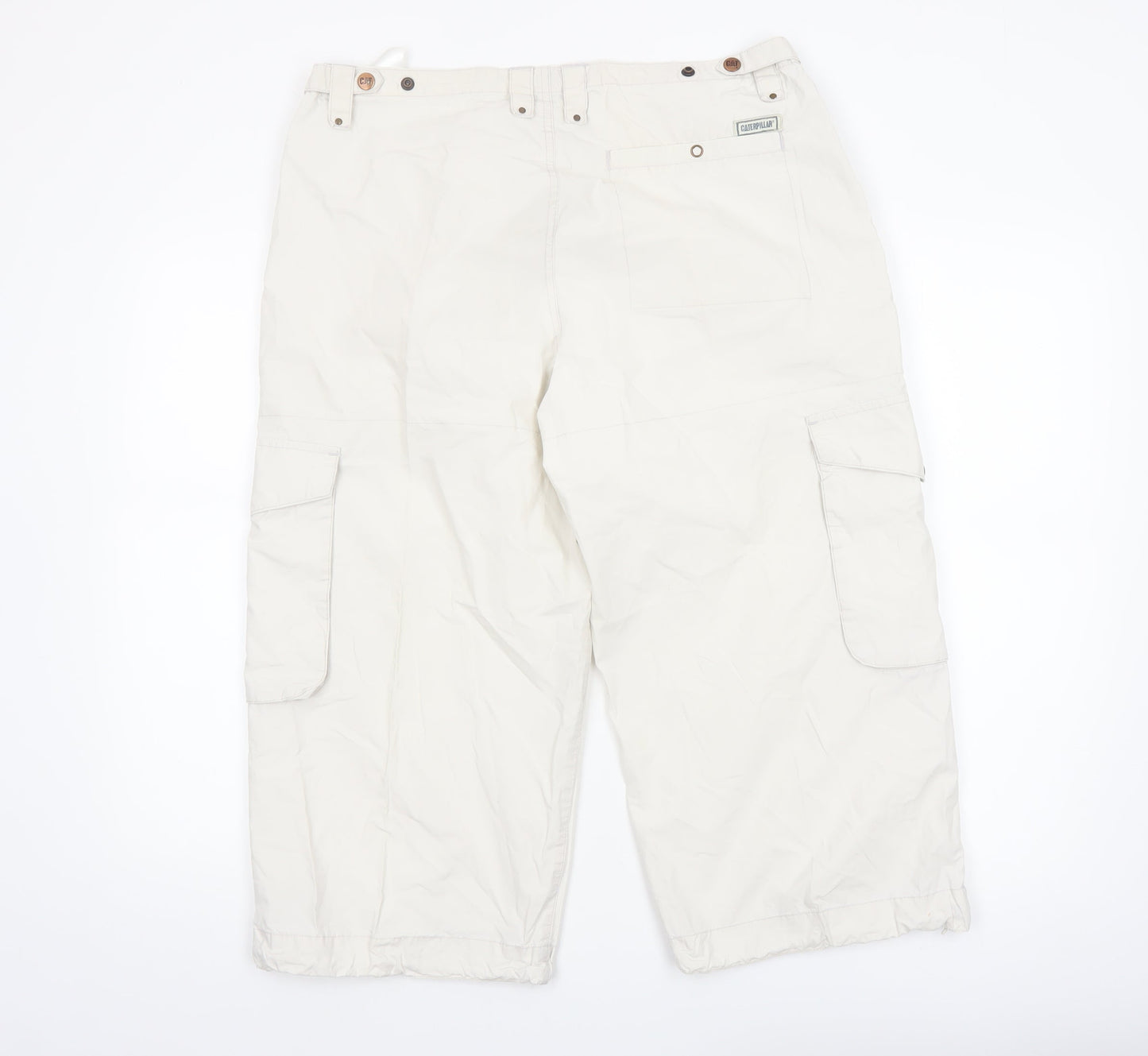 CAT Women’s Ivory Cargo Shorts Size 14 Cotton Lightweight Outdoor