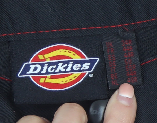 Dickies Men's Black Work Cargo Trousers 38R Cotton Blend