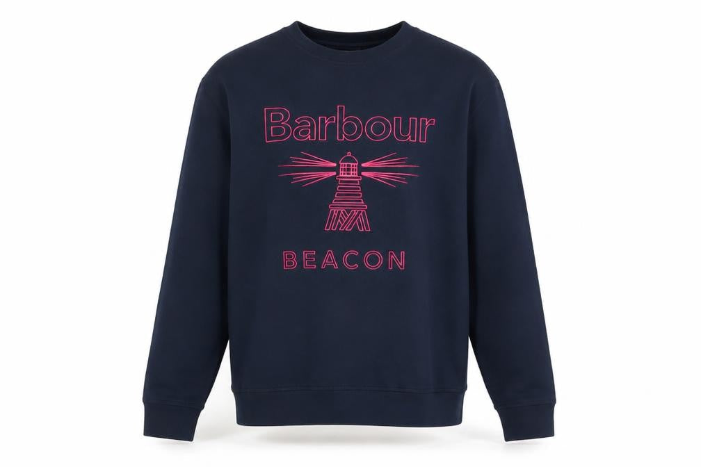 Barbour Beacon Men's Blue Cotton Pullover Sweatshirt Size S
