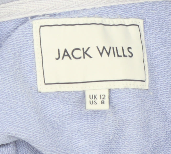 Jack Wills Women Lilac 1/4 Zip Pullover Sweatshirt UK 12