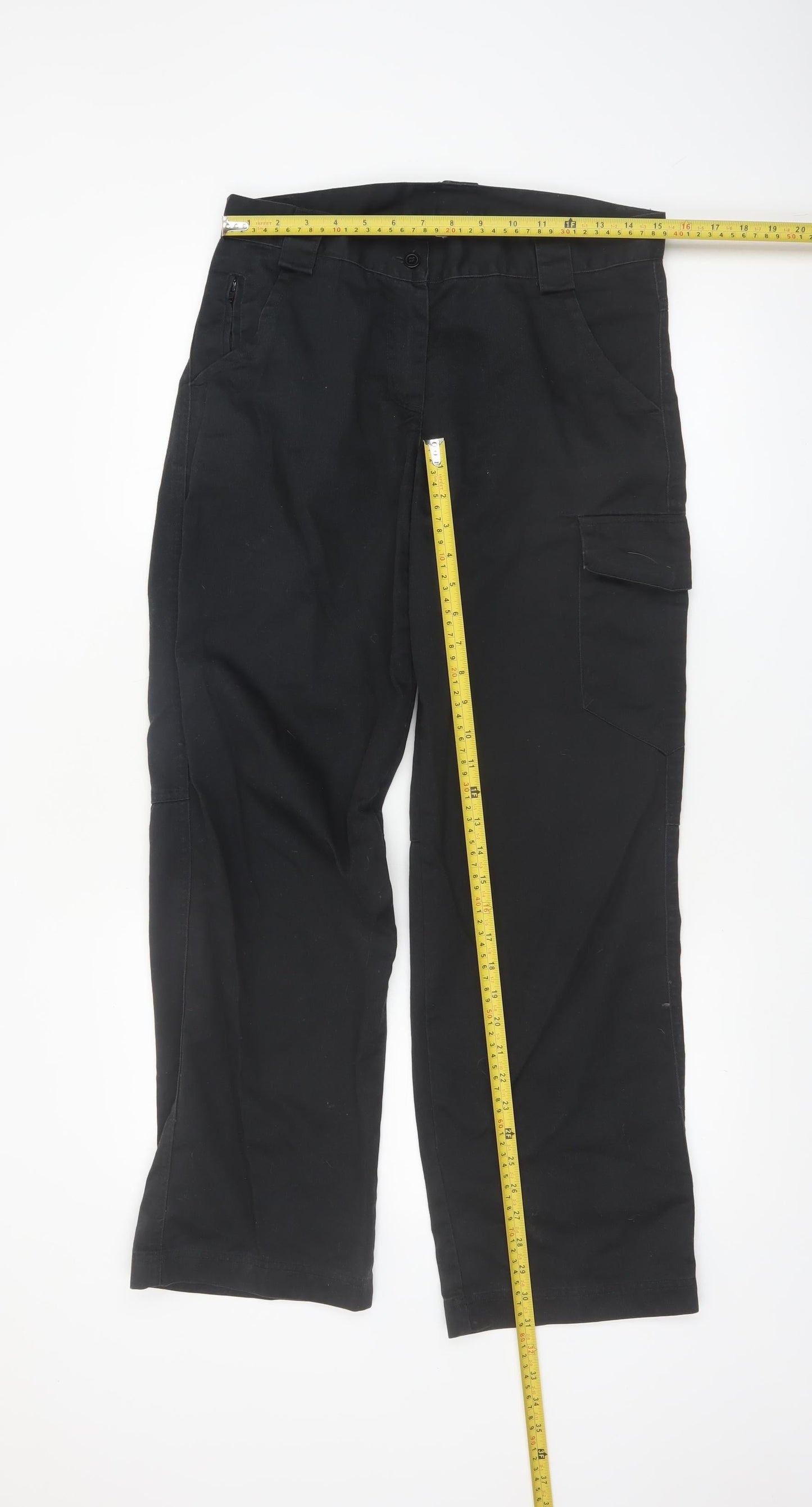 Dickies Womens Black Cargo Workwear Trousers Size 10 Regular