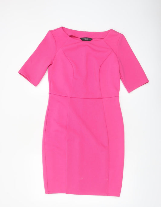Dorothy Perkins Women’s Pink Bodycon Knee Length Dress Size 18