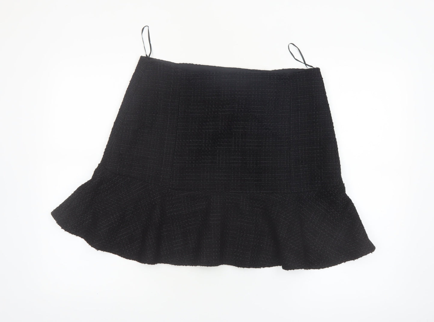Phase Eight Women’s Black Tweed Button Trumpet Skirt UK 14