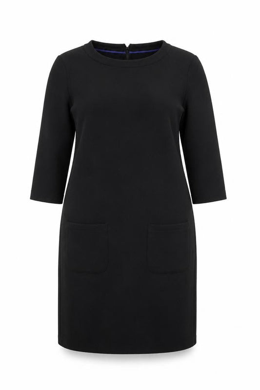 Boden Women’s Black Shift Dress Size 14 Workwear 3/4 Sleeve