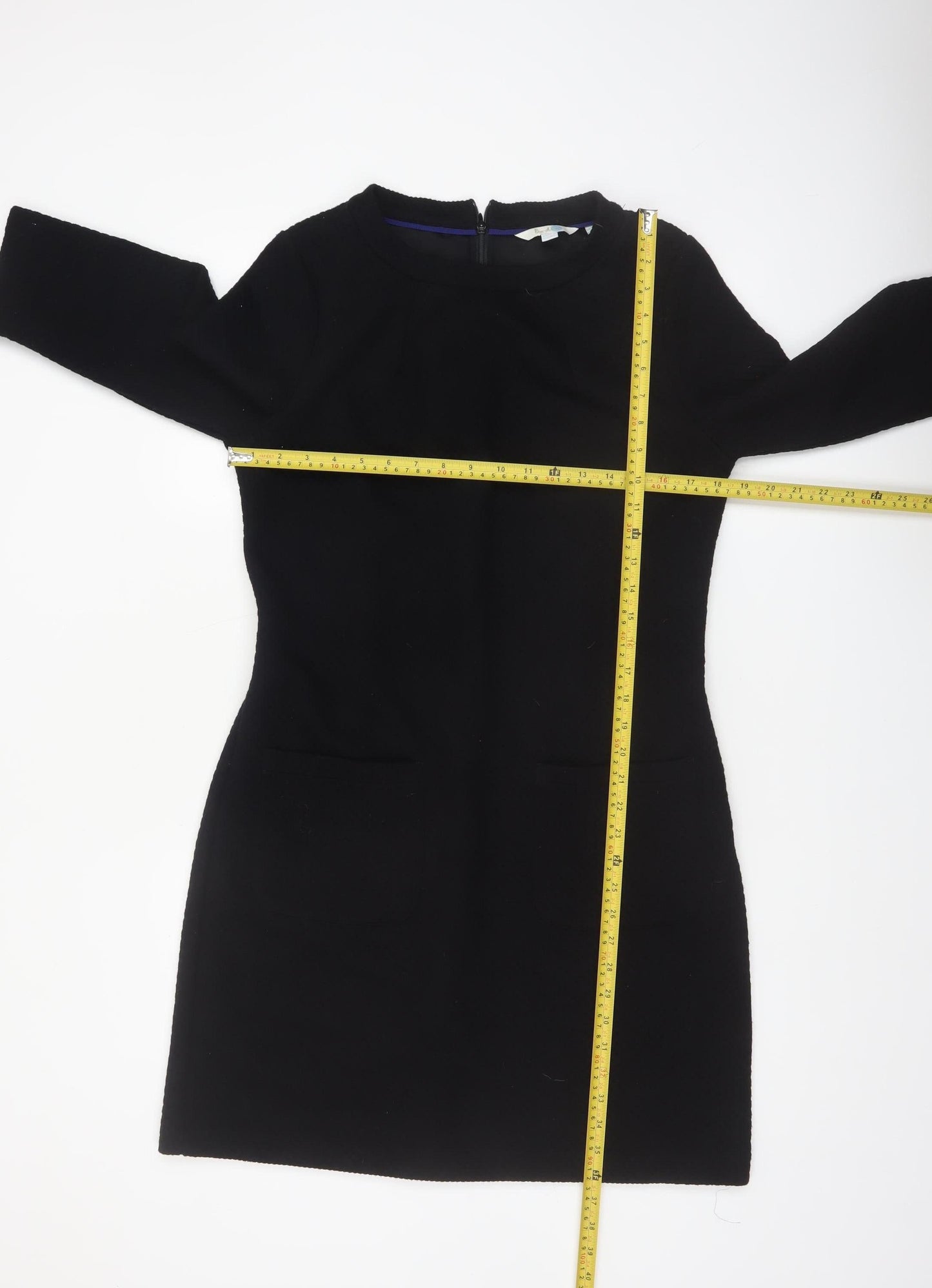 Boden Women’s Black Shift Dress Size 14 Workwear 3/4 Sleeve