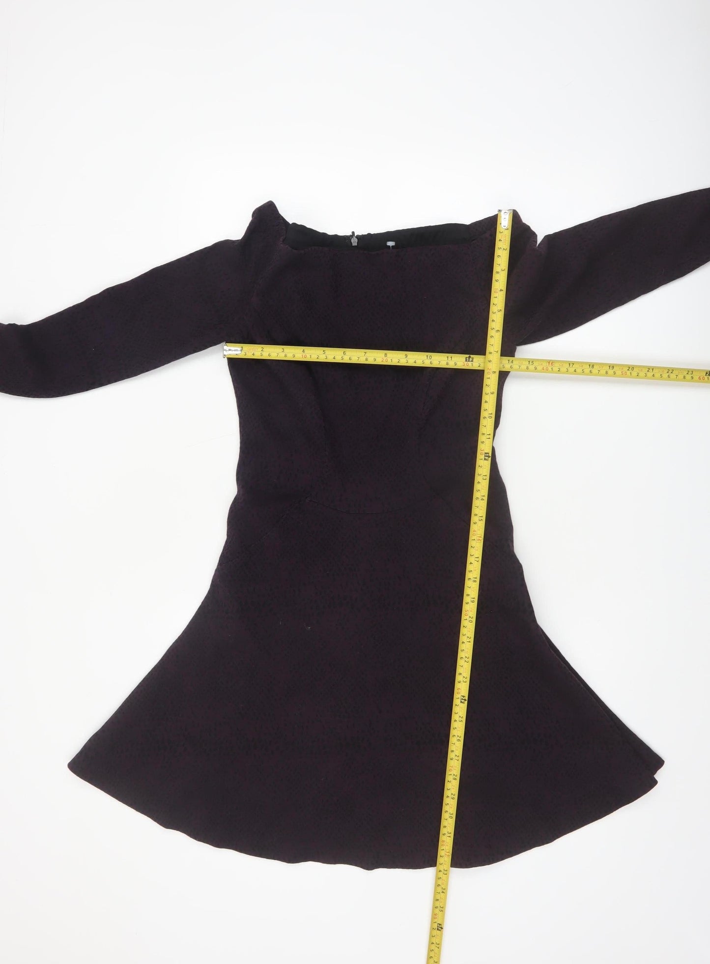 Reiss Womens Black Off Shoulder Fit & Flare Party Dress Size 12
