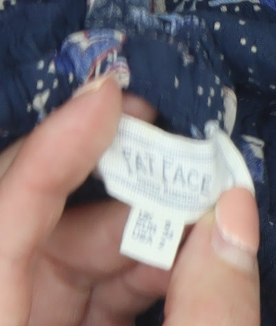 Fat Face Women’s Blue Floral Short Sleeve Viscose Shift Dress Size 12
