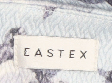 Eastex Women Blue Floral Cotton Pencil Skirt Size 12