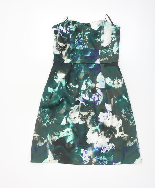 Warehouse Women’s Multicoloured Floral Bodycon Dress Size 10