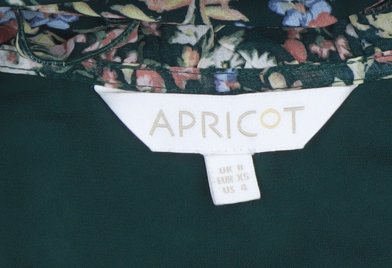 Apricot Women’s Multicoloured Floral Midi Wrap Dress Size 8