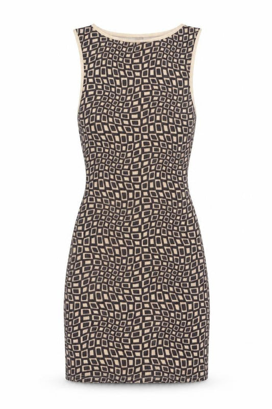 Urban Outfitters Women Beige XS Bodycon Geometric Short Dress