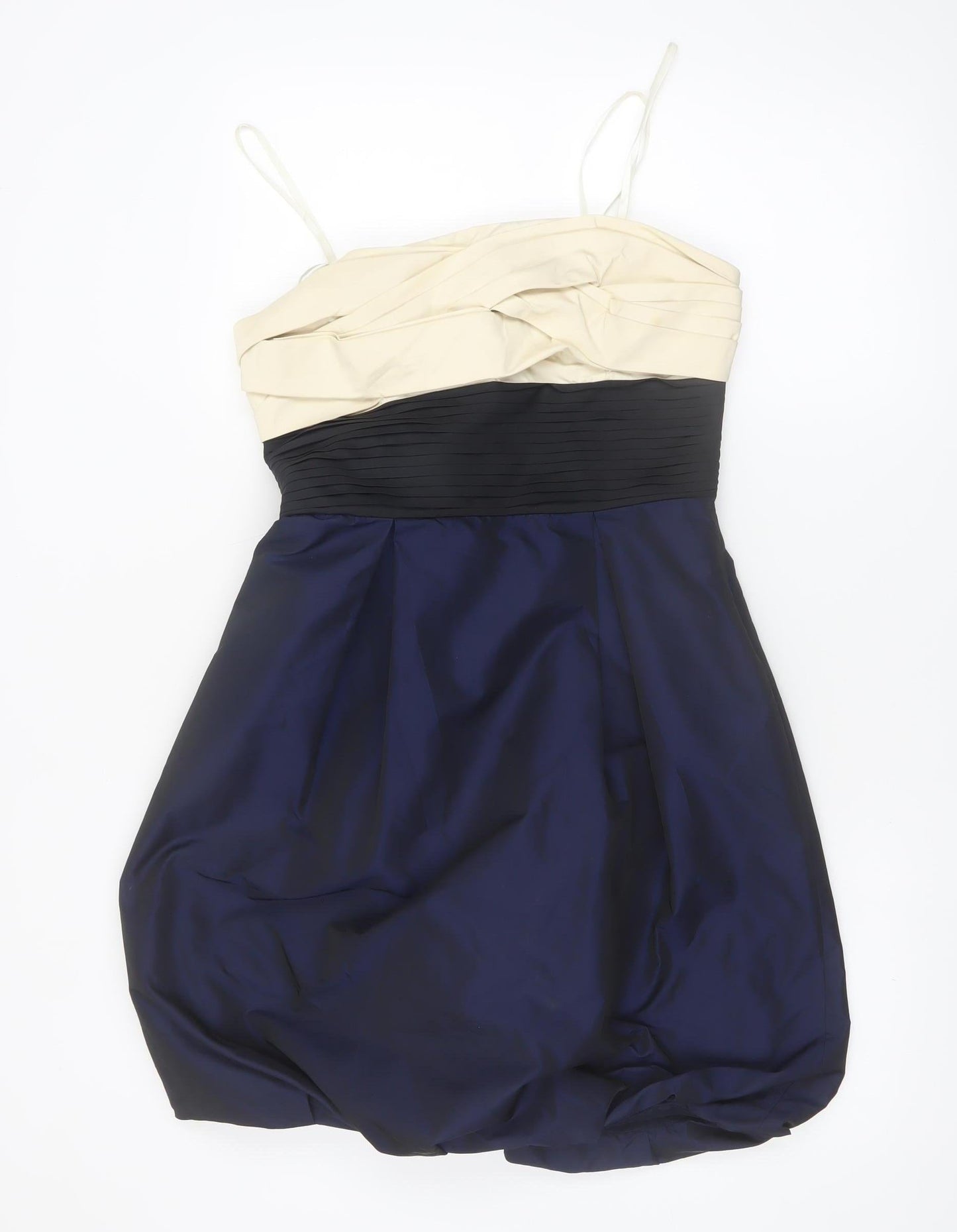 BCBGMAXAZRIA Women's Multicoloured Size 10 Strapless Bubble Hem Dress