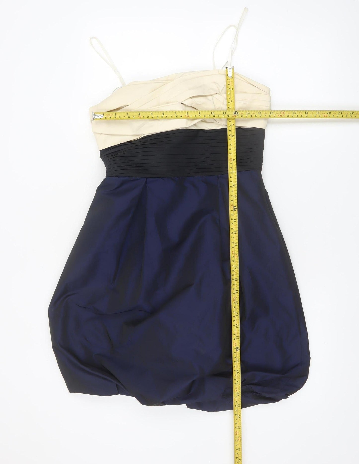 BCBGMAXAZRIA Women's Multicoloured Size 10 Strapless Bubble Hem Dress