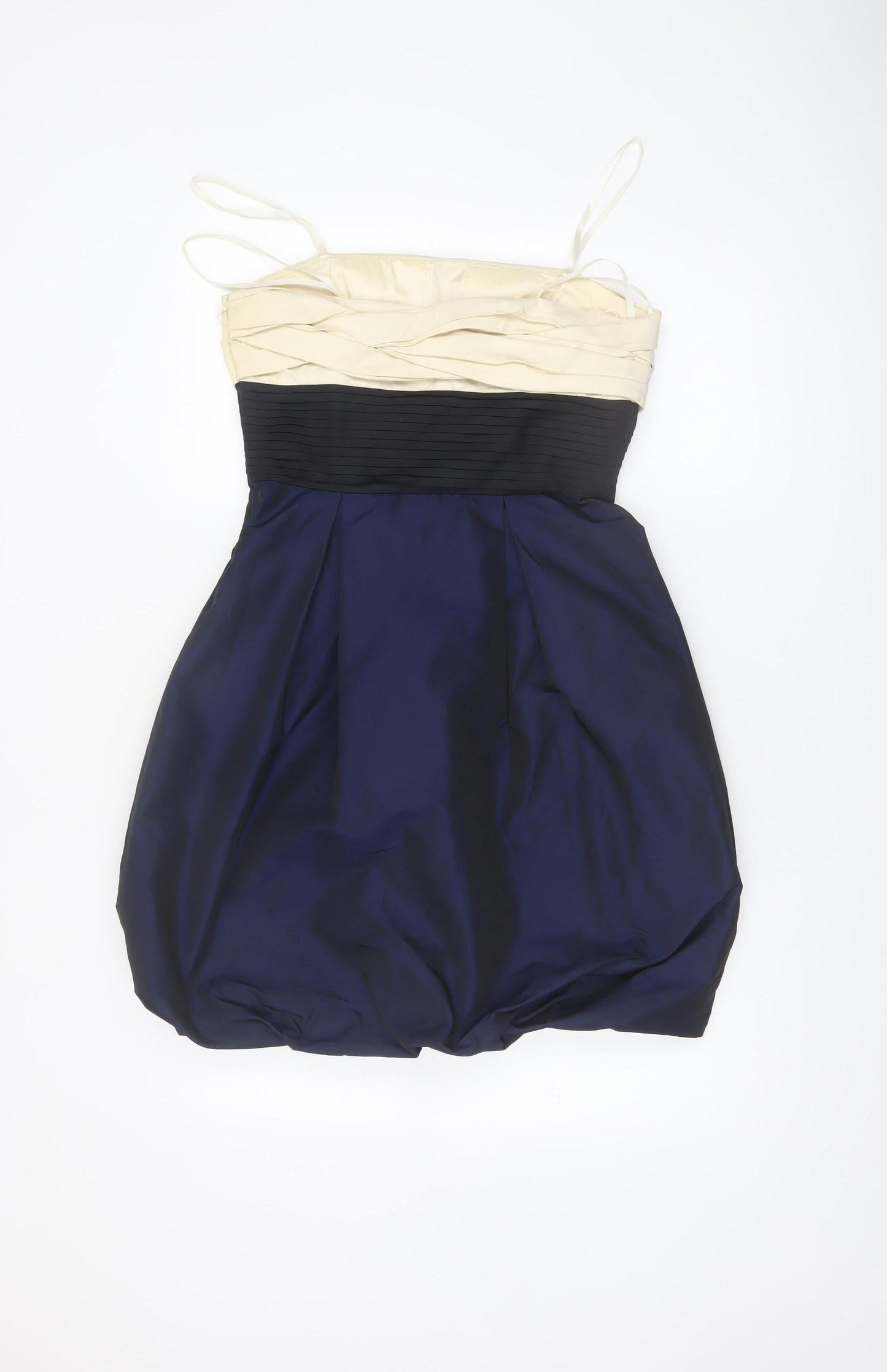 BCBGMAXAZRIA Women's Multicoloured Size 10 Strapless Bubble Hem Dress