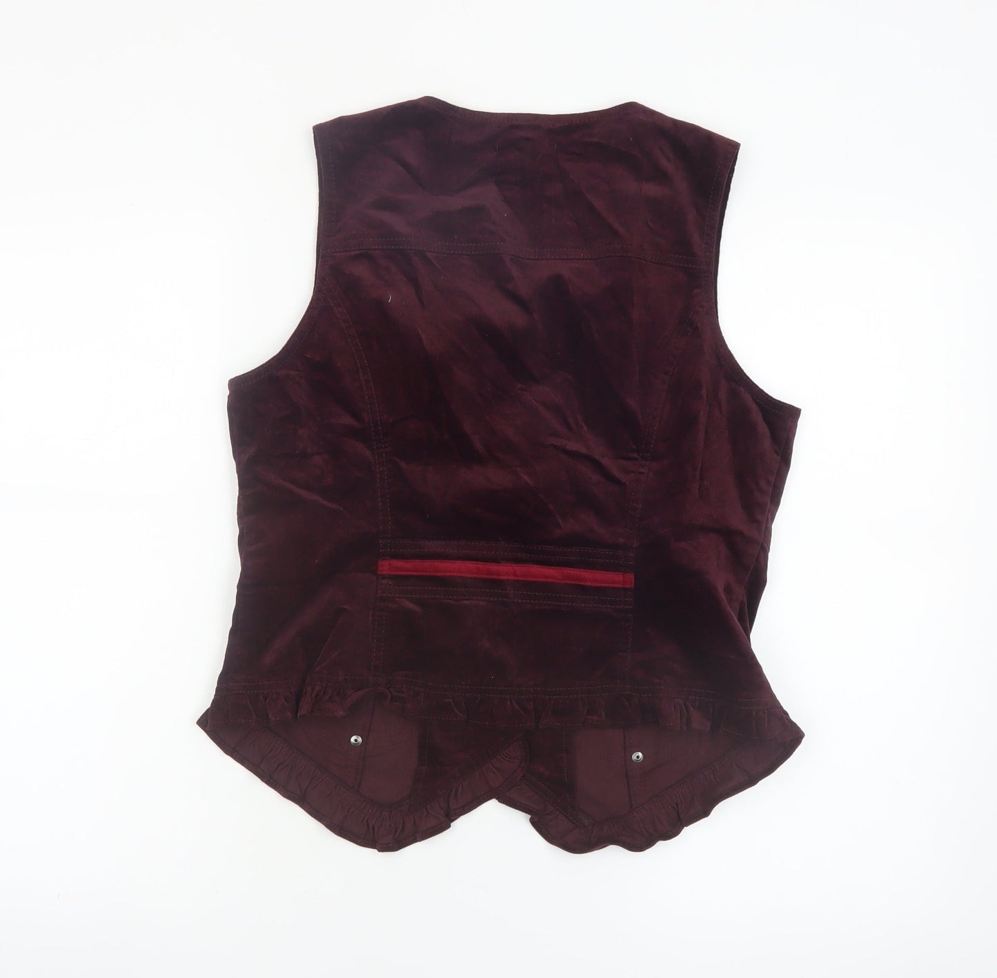 Joe Browns Women's Brown Velvet Sleeveless Vest Blouse UK 12