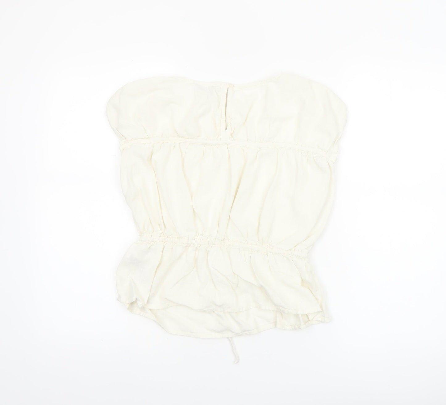 Marks and Spencer Women’s Ivory Sleeveless Tunic Blouse Size 10