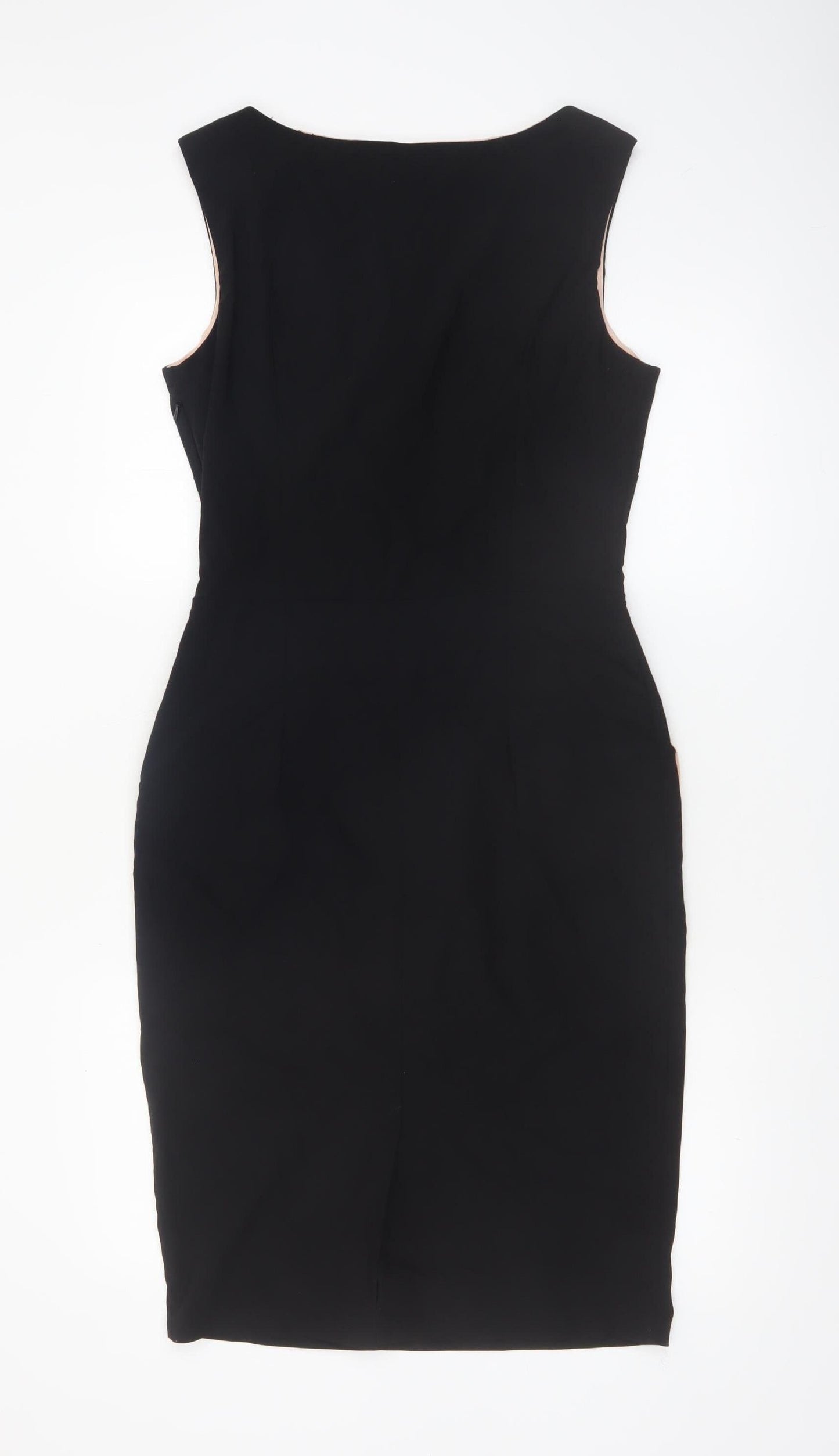 Diva Catwalk Women's Black Sheath Dress Size S Knee Length Sleeveless