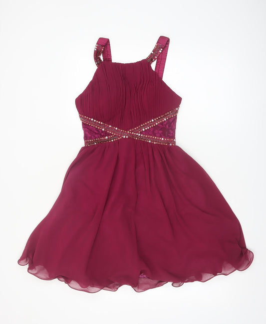 Prewornwholesale purple cropped slim fit active T-shirt with short sleeves and a high neckline.