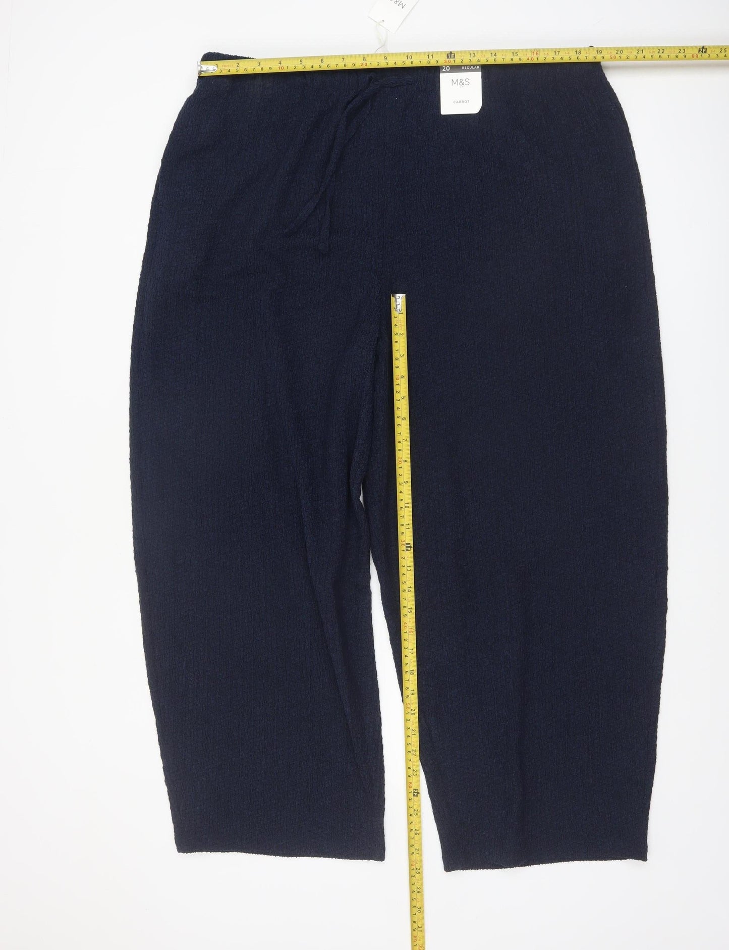 Marks and Spencer Womens Blue Size 20 Carrot Knit Trousers