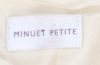 Minuet Petite Women’s Beige Floral Sheath Dress Size 18 Silk Wool