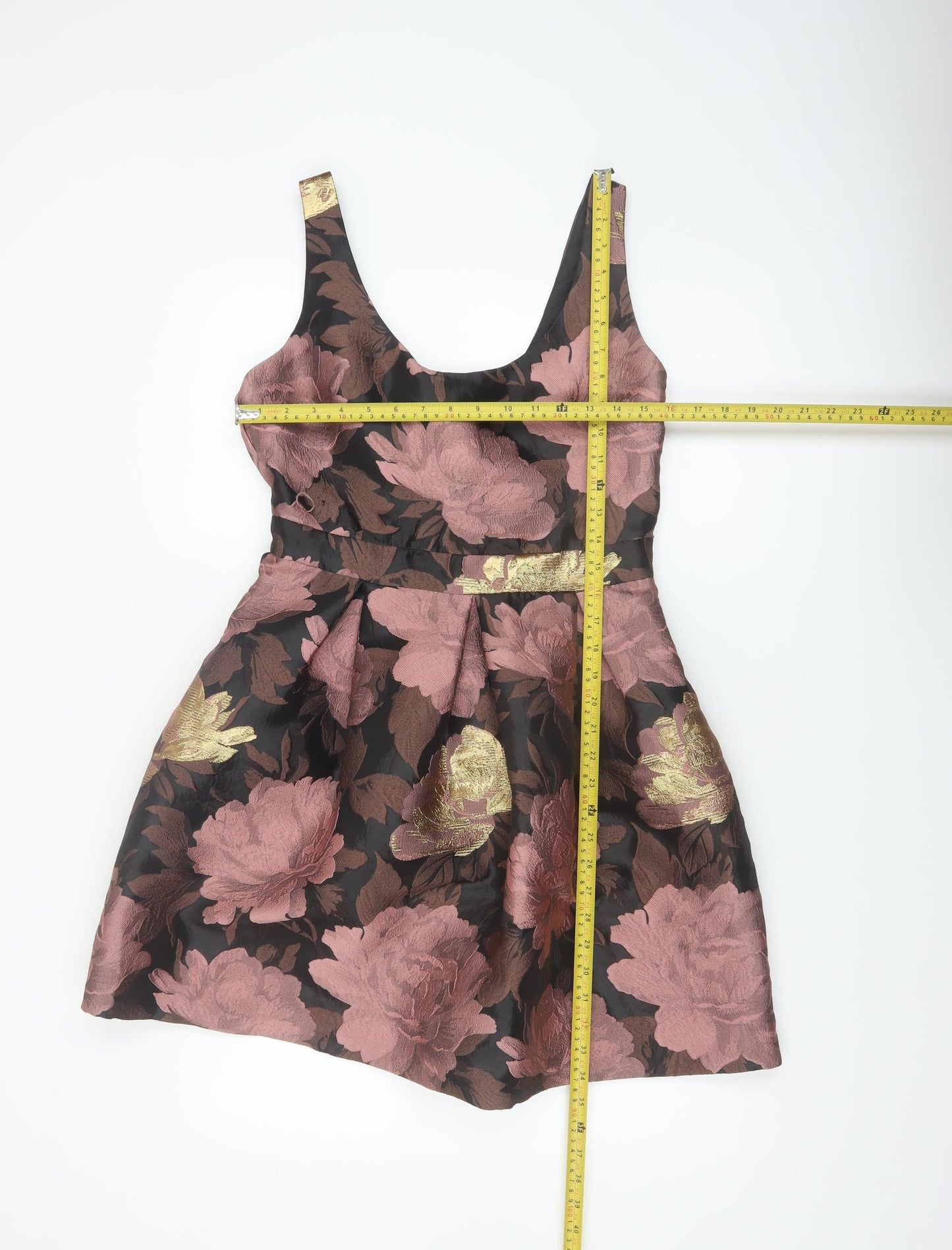 Miss Selfridge Women's Multicoloured Floral Fit & Flare Dress Size 12