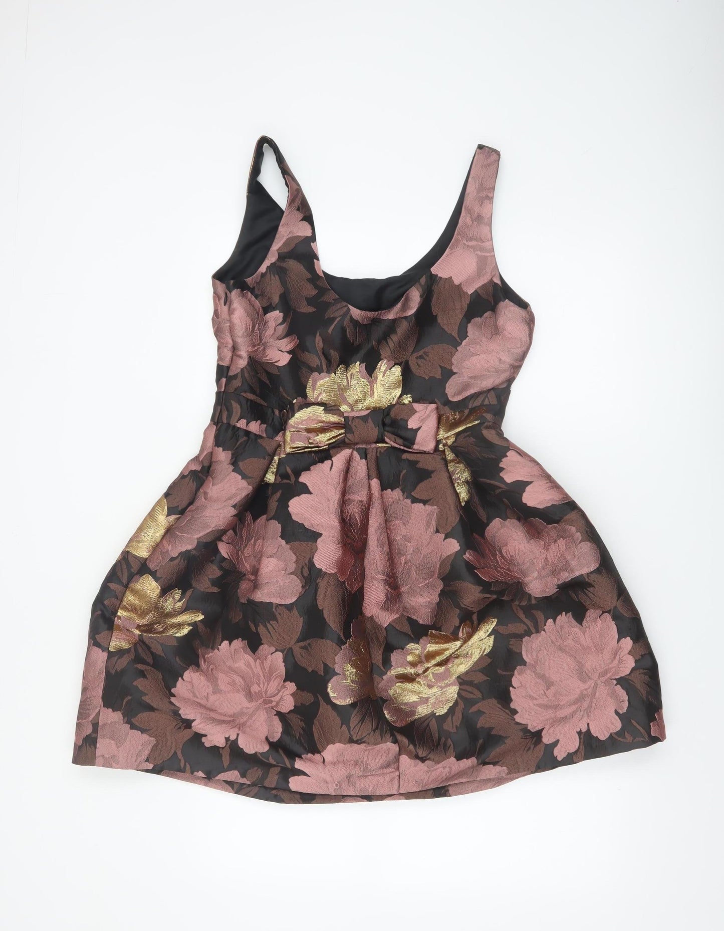 Miss Selfridge Women's Multicoloured Floral Fit & Flare Dress Size 12