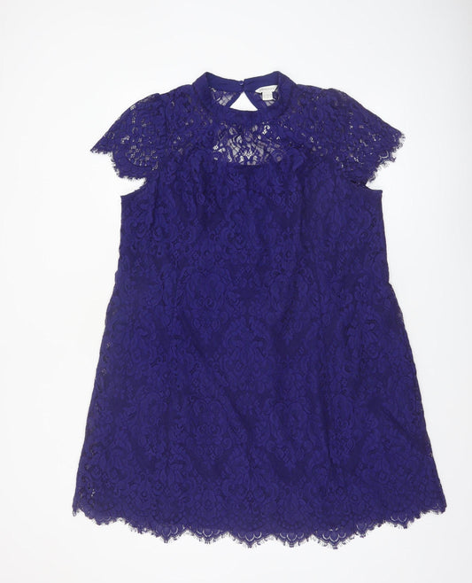 Monsoon Women’s Blue Lace Shift Dress Size 18 Elegant Formal