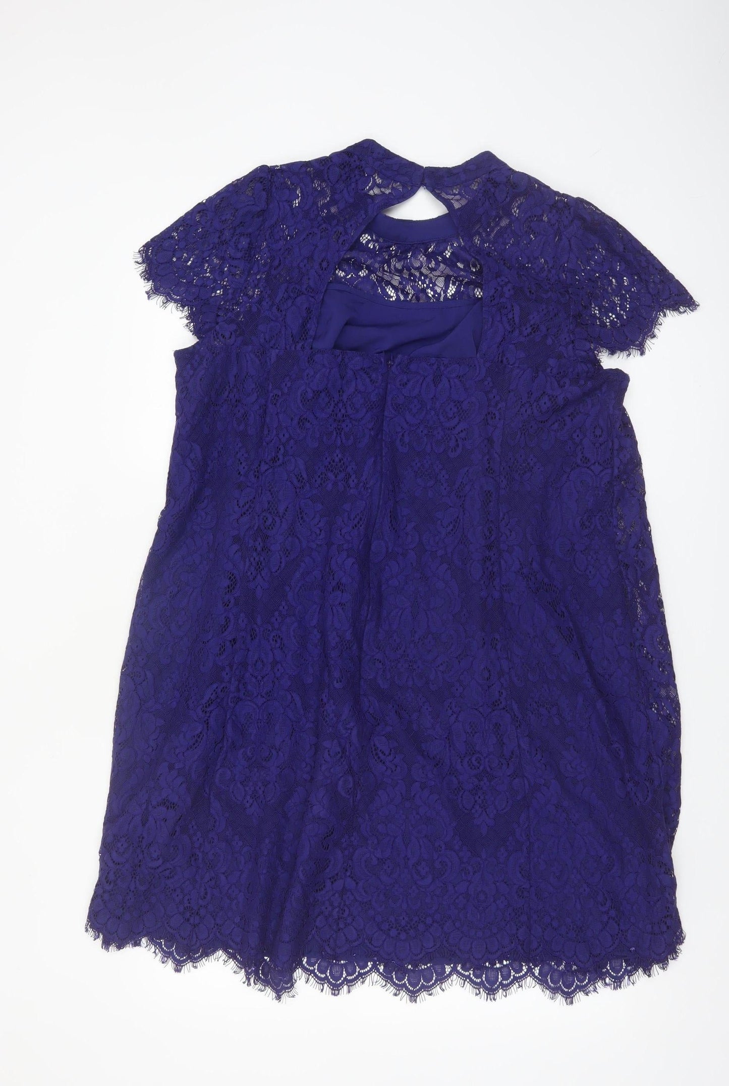 Monsoon Women’s Blue Lace Shift Dress Size 18 Elegant Formal