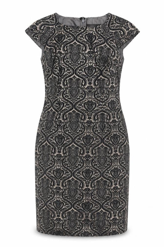 Next Women’s Black Geometric Sheath Dress Size 14