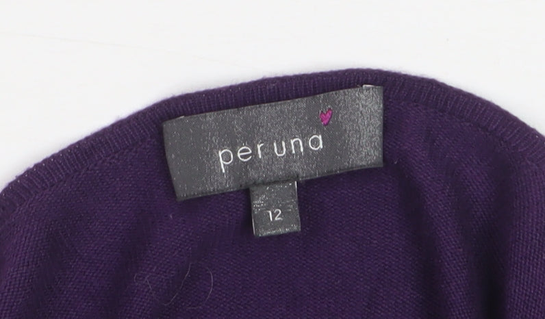 Marks and Spencer Per Una Women's Purple Cardigan Size 12 Lightweight Knit